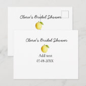 Lemon Brautparty modern schlicht und rustikal b Postkarte (Vorne/Hinten)