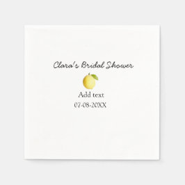 Lemon Brautparty modern schlicht und rustikal b Serviette
