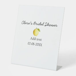 Lemon Brautparty modern schlicht und rustikal b Sockelschild