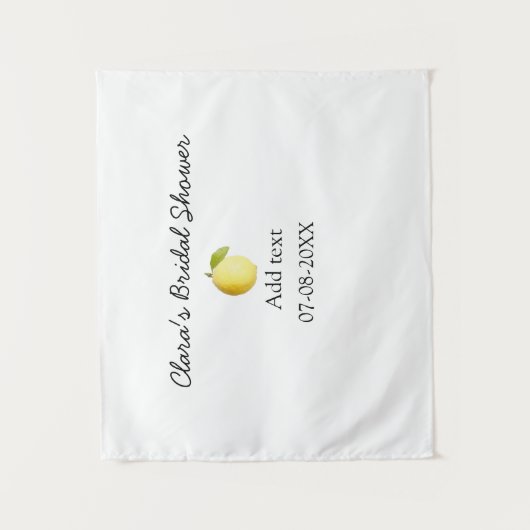 Lemon Brautparty modern schlicht und rustikal b Wandteppich (Vorderseite)