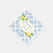 Lemon Brautparty Napkins, blaue Tile Serviette (Ecke)