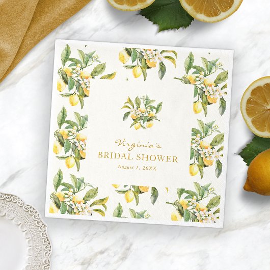 Lemon Brautparty Napkins Serviette