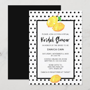 Lemon Brautparty online Polka Dots Einladung