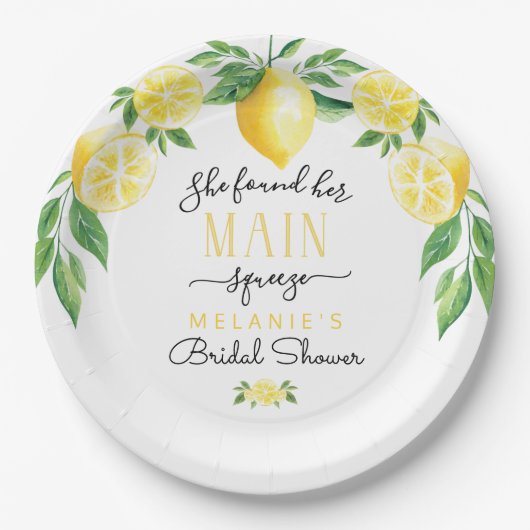 Lemon Brautparty Paper Teller (Vorderseite)