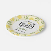 Lemon Brautparty Pappteller (Schrägansicht)