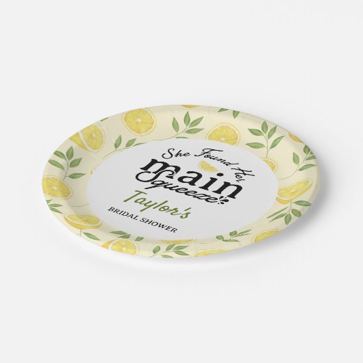 Lemon Brautparty Pappteller (Schrägansicht)