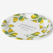 Lemon-Brautparty Pappteller (Schrägansicht)