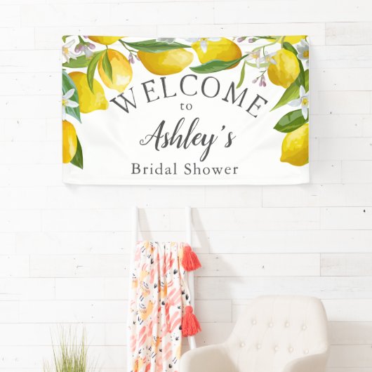 Lemon Brautparty Party Empfang Banner (Insitu)
