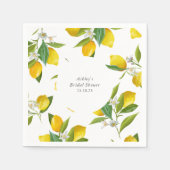 Lemon Brautparty personalisiertes Party Serviette (Vorderseite)
