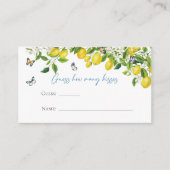 Lemon Brautparty | Rate Wie viele Küsse Begleitkarte (Vorderseite)