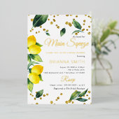 Lemon Brautparty Real Folieneinladung (Stehend vorne)