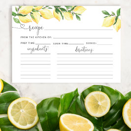 Lemon Brautparty Rezept Card