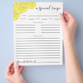 Lemon Brautparty Rezept Card Flyer (Hand)