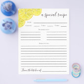 Lemon Brautparty Rezept Card Flyer (Einzeln)