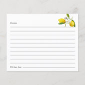 Lemon Brautparty Rezept Cards (Rückseite)