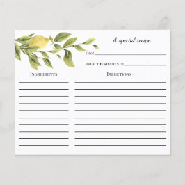 Lemon Brautparty Rezept Karte