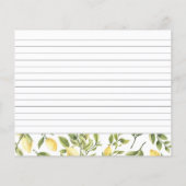 Lemon Brautparty Rezept Karte (Rückseite)