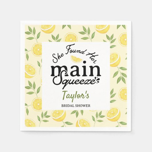 Lemon Brautparty Serviette (Vorderseite)