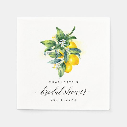 Lemon Brautparty Serviette (Vorderseite)