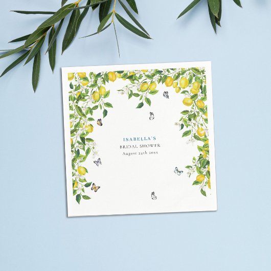 Lemon Brautparty Serviette