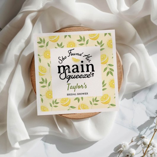 Lemon Brautparty Serviette