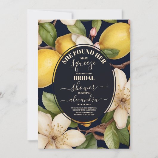 Lemon Brautparty sie fand ihren Hauptpresse Einladung (Vorderseite)