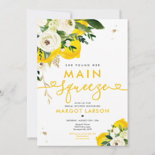 Lemon Brautparty sie fand ihren Hauptpresse Einladung