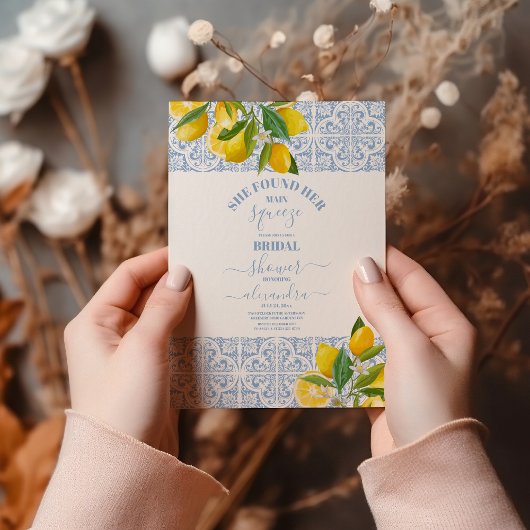 Lemon Brautparty Sie fand ihren Hauptpresse Einladung