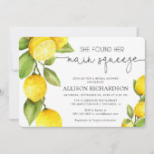 Lemon Brautparty Sie fand ihren Hauptpresse Einladung (Vorderseite)