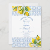 Lemon Brautparty Sie fand ihren Hauptpresse Einladung (Vorderseite)
