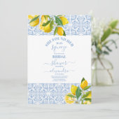 Lemon Brautparty Sie fand ihren Hauptpresse Einladung (Stehend Vorderseite)