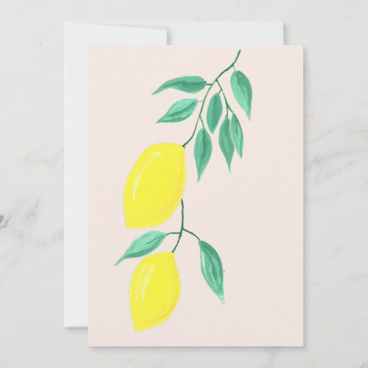 Lemon Brautparty Sie hat ihre Hauptpresse gefunden Einladung (Rückseite)