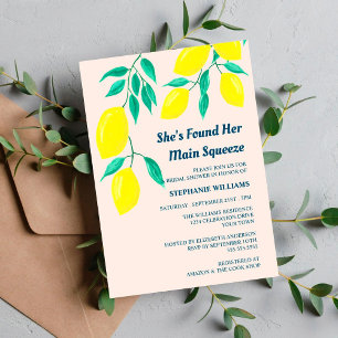 Lemon Brautparty Sie hat ihre Hauptpresse gefunden Einladung