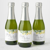 Lemon Brautparty Sparkling Weinkeller Schaumweinetikett (Flaschen)