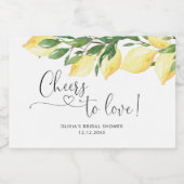 Lemon Brautparty Sparkling Weinkeller Schaumweinetikett (Einzelnes Label)