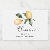 Lemon Brautparty Sparkling Weinkeller Schaumweinetikett (Einzelnes Label)