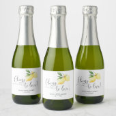 Lemon Brautparty Sparkling Weinkeller Schaumweinetikett (Flaschen)
