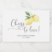 Lemon Brautparty Sparkling Weinkeller Schaumweinetikett (Einzelnes Label)