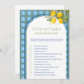 Lemon-Brautparty über oder unter Spielkarte Einladung (Vorne/Hinten)