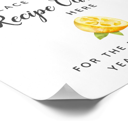 Lemon Brautparty Verließ Rezept Karte Hier Untersc Poster (Ecke)