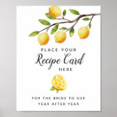 Lemon Brautparty Verließ Rezept Karte Hier Untersc Poster (Vorne)