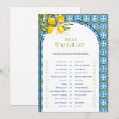 Lemon Brautparty würde eher eine Spielkarte Einladung (Vorne/Hinten)