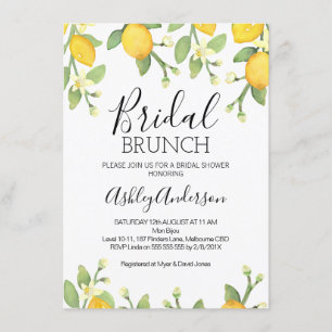 Lemon Bridal Brunch Bridal Dusche Einladung