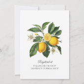 Lemon Bridal Dusche Einladung (Rückseite)