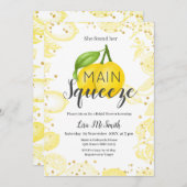 Lemon Bridal Dusche Einladung (Vorne/Hinten)