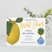 Lemon Bridal Dusche Einladung (Stehend Vorderseite)