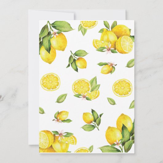 Lemon Bridal Dusche Einladung (Rückseite)