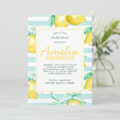Lemon Bridal Dusche Einladung (Stehend Vorderseite)
