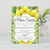 Lemon Bridal Dusche Einladung Hauptpresse (Stehend Vorderseite)