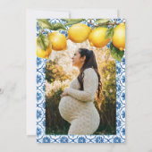 Lemon Bridal Dusche Einladung mit Foto (Rückseite)